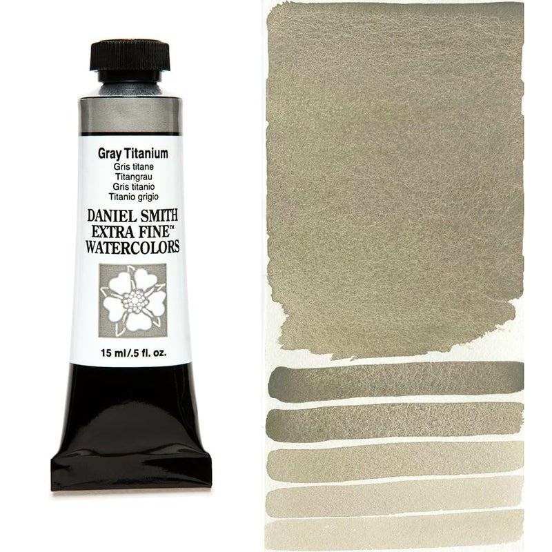 Daniel Smith 284600241 15ml Watercolor Paint, Gray Titanium, 0.50 Ounce (Pack of 1) - Image 2